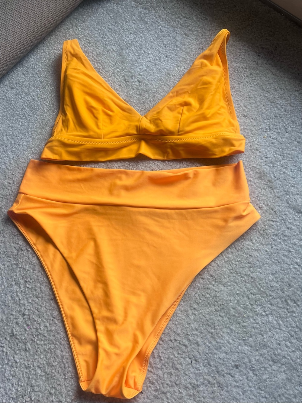 aerie Yellow Orange High-Waist Bikini Set